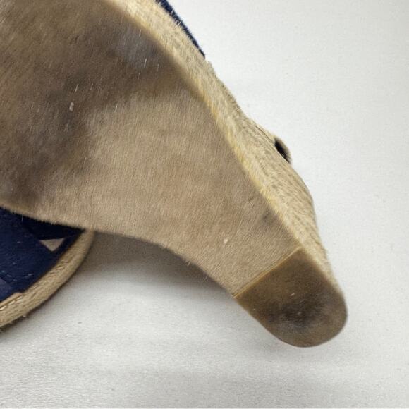 Steve Madden Blue Chambray Espadrille Wedge Sandals Women’s 8.5 Beachy Casual - Picture 9 of 9